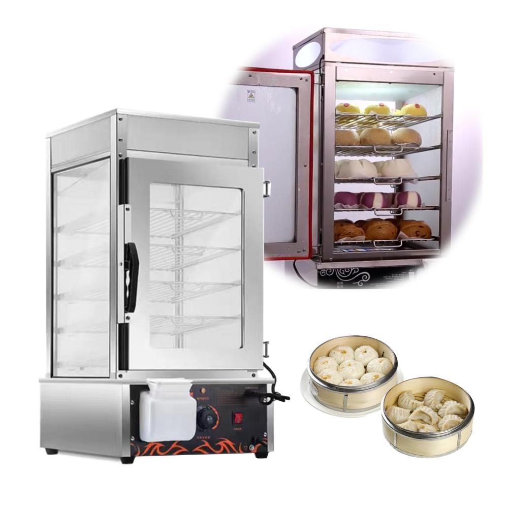 Stövchen & Speisewärmer Elektrischer Brötchenwärmer (35x35x77cm) | Präzise Temperaturregelung 30-110℃ | Edelstahl Warmspeisenwärmer für Buffet & Laden. Ideal für Restaurants & mehr