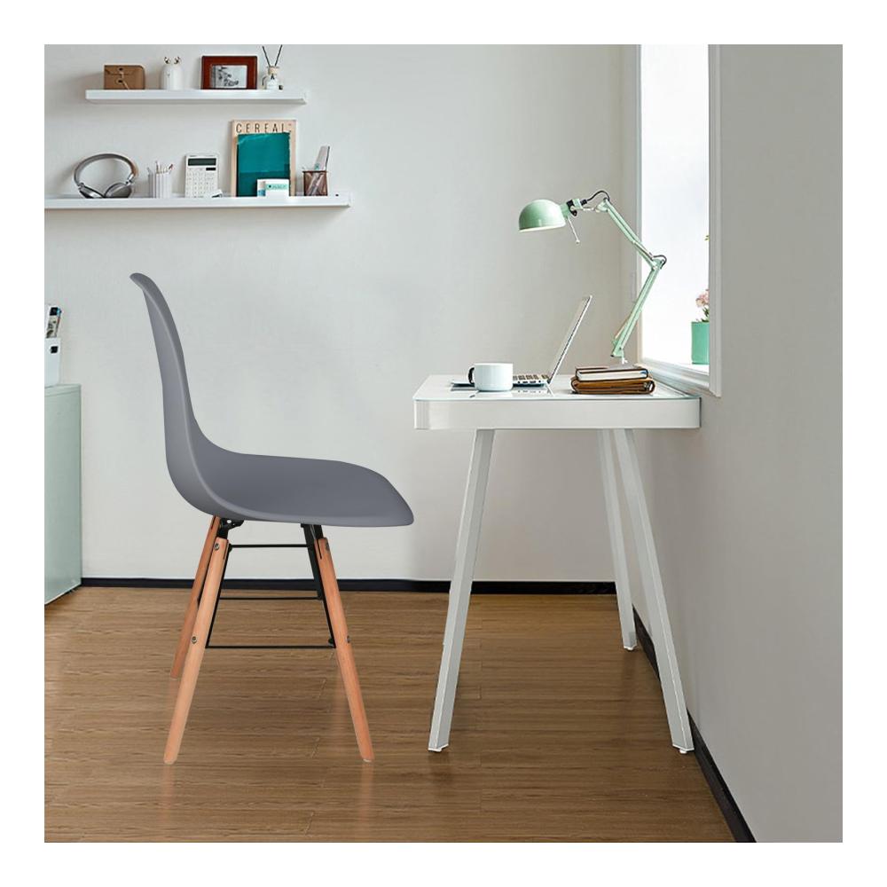 Entdecken Sie den Komfort Homewell Esszimmerstühle Set mit 8 Stühlen – Ergonomisch Modern Grau – Stilvoll für Küche und Esszimmer – PP-Kunststoff Massivholzbeine Metall Fußstütze