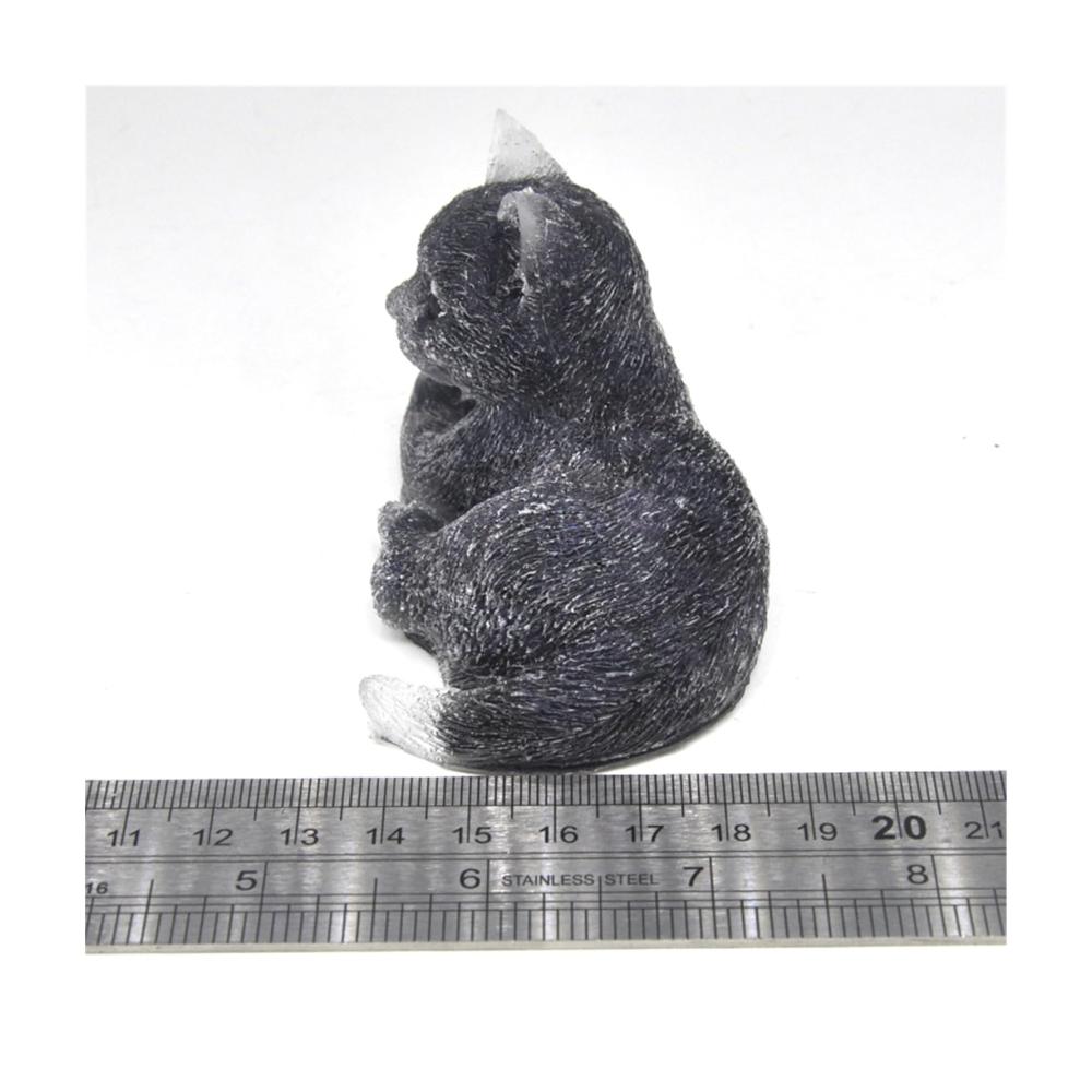 Entspannende Katze Trommelstein Statue - Zimmerbrunnenzubehör für harmonische Wohnkultur - Natürlicher Edelstein Sand Reiki Kristalle - Handgefertigte Steinfigur mit beruhigender Wirkung - Ideales Deko-Accessoire (Farbe Rot Goldstein Größe 1 Stück