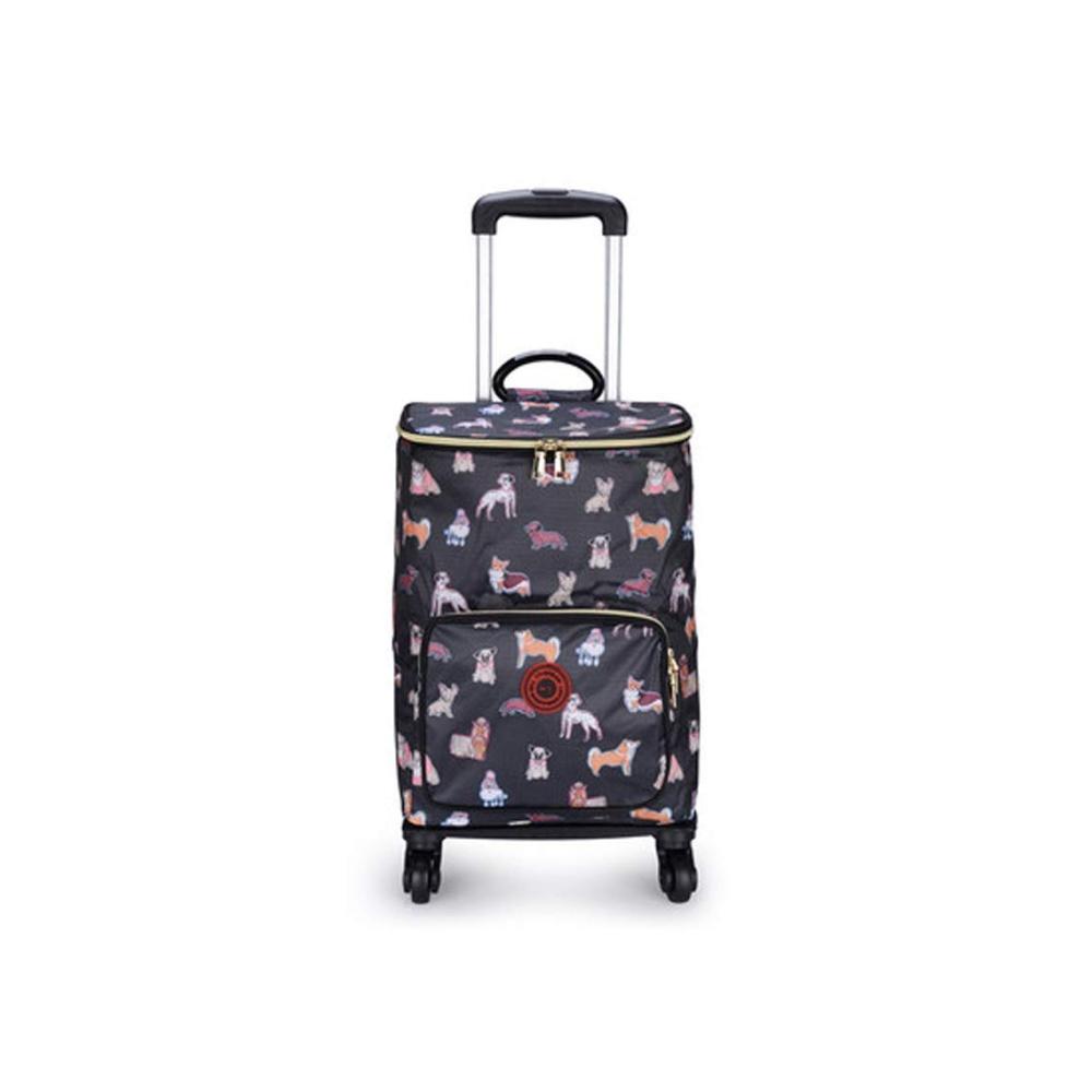 Einkaufstrolley Aluminiumfolie isoliert | Faltbare Tasche mit Rädern für Damen & Senioren | Wiederverwendbare Einkaufstaschen | Leicht & praktisch