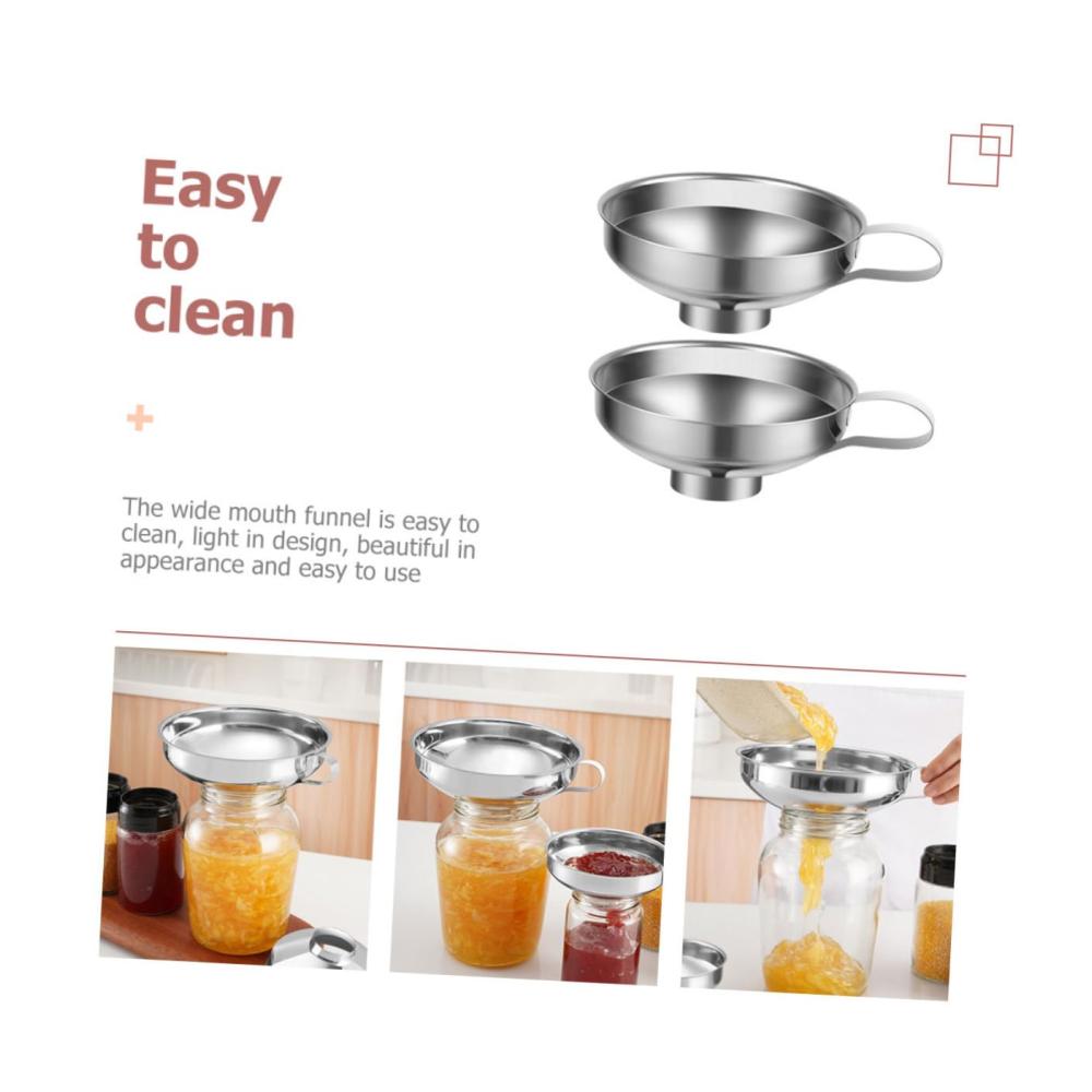 8er Set Edelstahl-Trichter mit weiter Öffnung – Perfekt für Küche Labor & mehr! Hochwertige Fülltrichter für Marmeladengläser Essiggurken und mehr. Rostfrei und langlebig