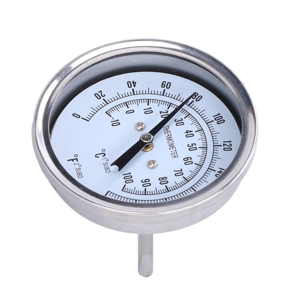 Präzises Edelstahl-Zifferblatt Thermometer - Doppelmaßstab für Brews - Tragbares Temperaturmessgerät-Set für zu Hause - Ideal für Brauen und Kochen