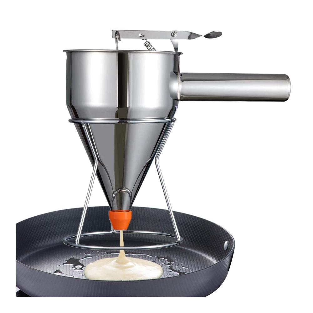 Sahnespender | Edelstahl-Trichter-Kuchenspender mit Ständer - Perfekt für Cupcakes Waffeln und mehr | Backspaß garantiert