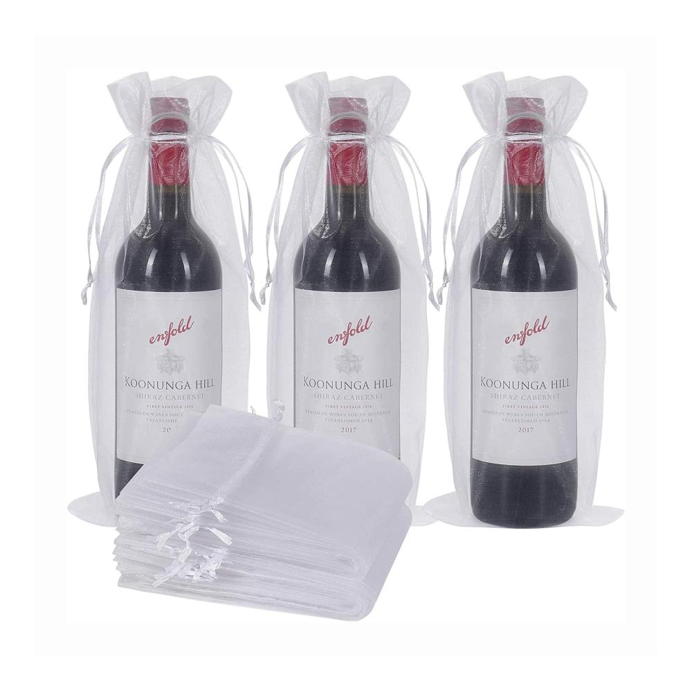 Luxus Sommelier-Sets 30 Stück Weinbeutel Organza für stilvolle Weinpräsentationen - Perfekt für Hochzeiten Geburtstage & Feiern. Wein & Champagner stilvoll verpacken