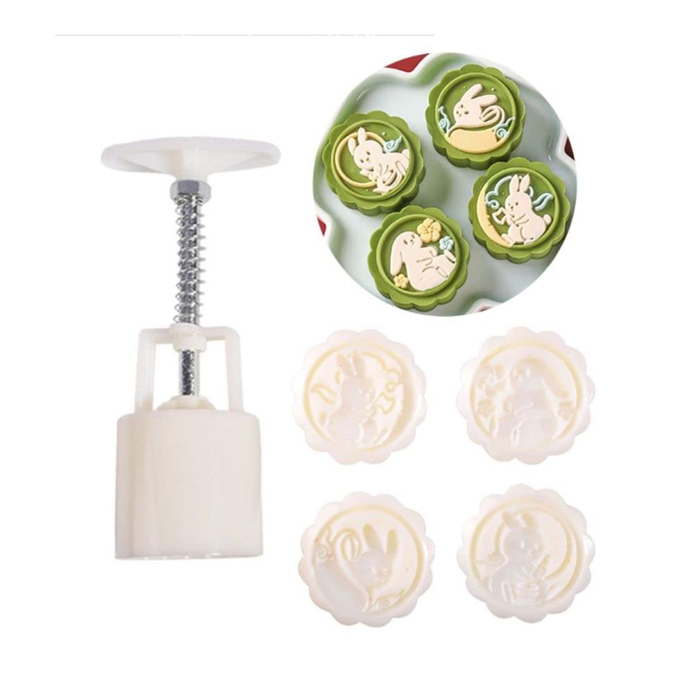 Kreative Gebäckpresse Niedliche Kaninchen Mooncake-Form für Herbstfest-Kuchen und Fondant. Handlich und vielseitig für perfekte Leck