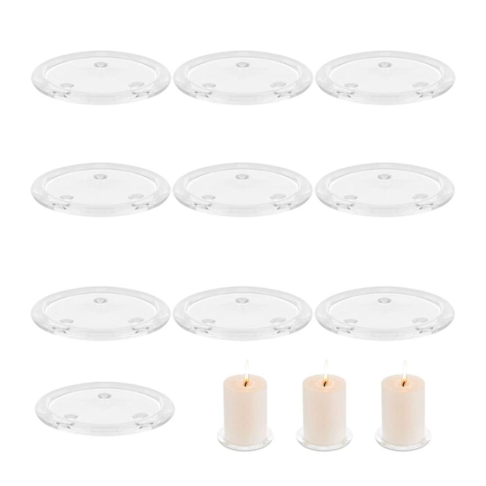 Edler Glanz Set mit 10 Glas-Kerzenständern & Glasuntersetzern - Perfekt für Familienessen Geburtstage Hochzeiten & mehr! Stilvoll für Schlafzimmer Küche Wohnzimmer Esszimmer & Badezimmer