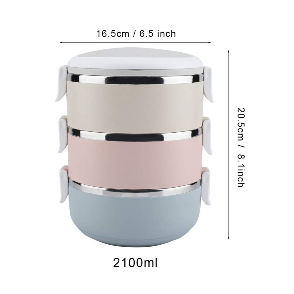 Halten Sie Ihr Essen unterwegs warm! Tragbare Edelstahl-Thermos-Lebensmittelbehälter mit Belüftungsloch 2100 ml Kapazität für frische Mahlzeiten. Perfekte Thermobehälter für Essen