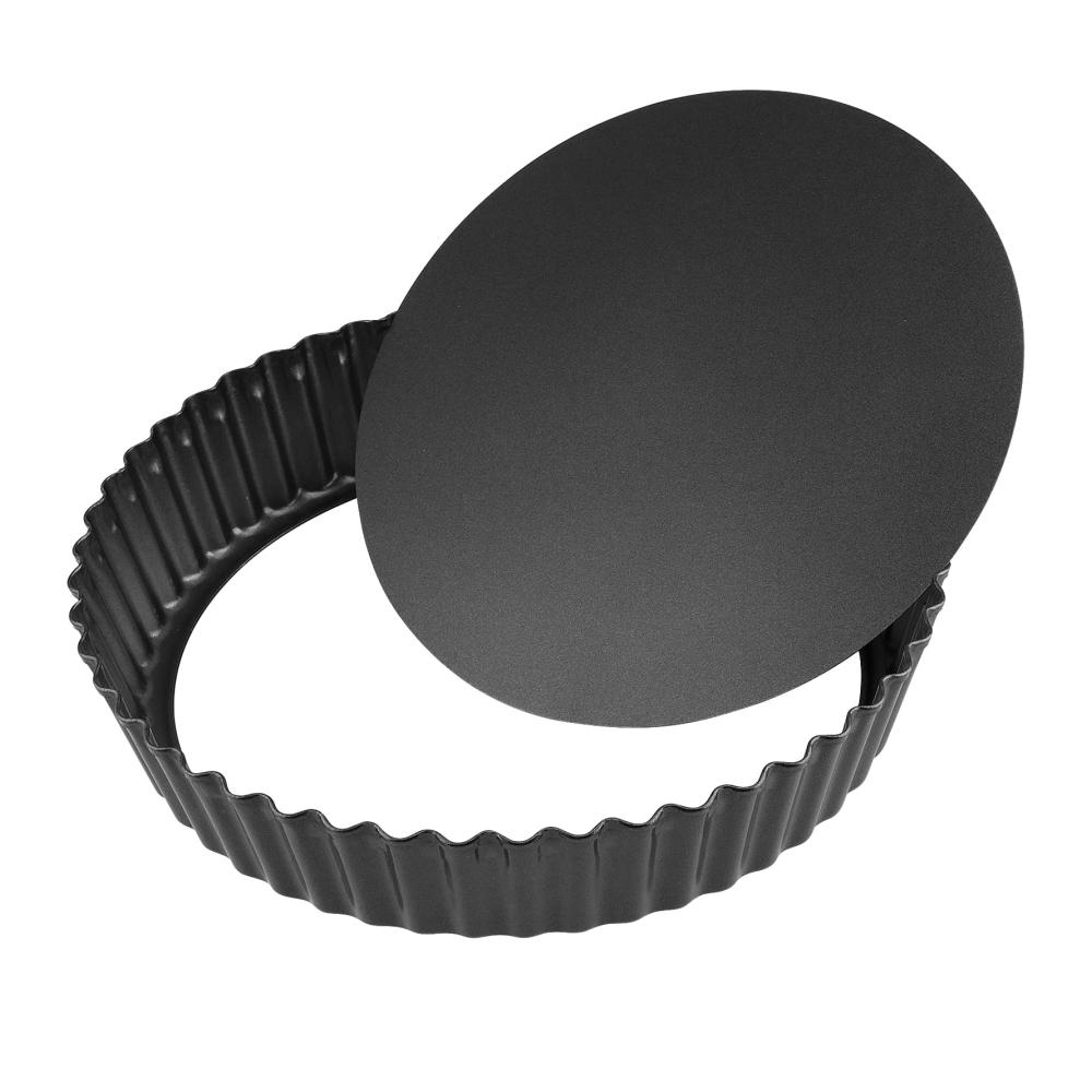Premium Törtchenformen Set 22 cm – 3-teilig | Backform für Quiches Kuchen Flans & mehr | Herausnehmbarer Boden | Geriffeltes Design | Backzubehör für feinste Backkreationen