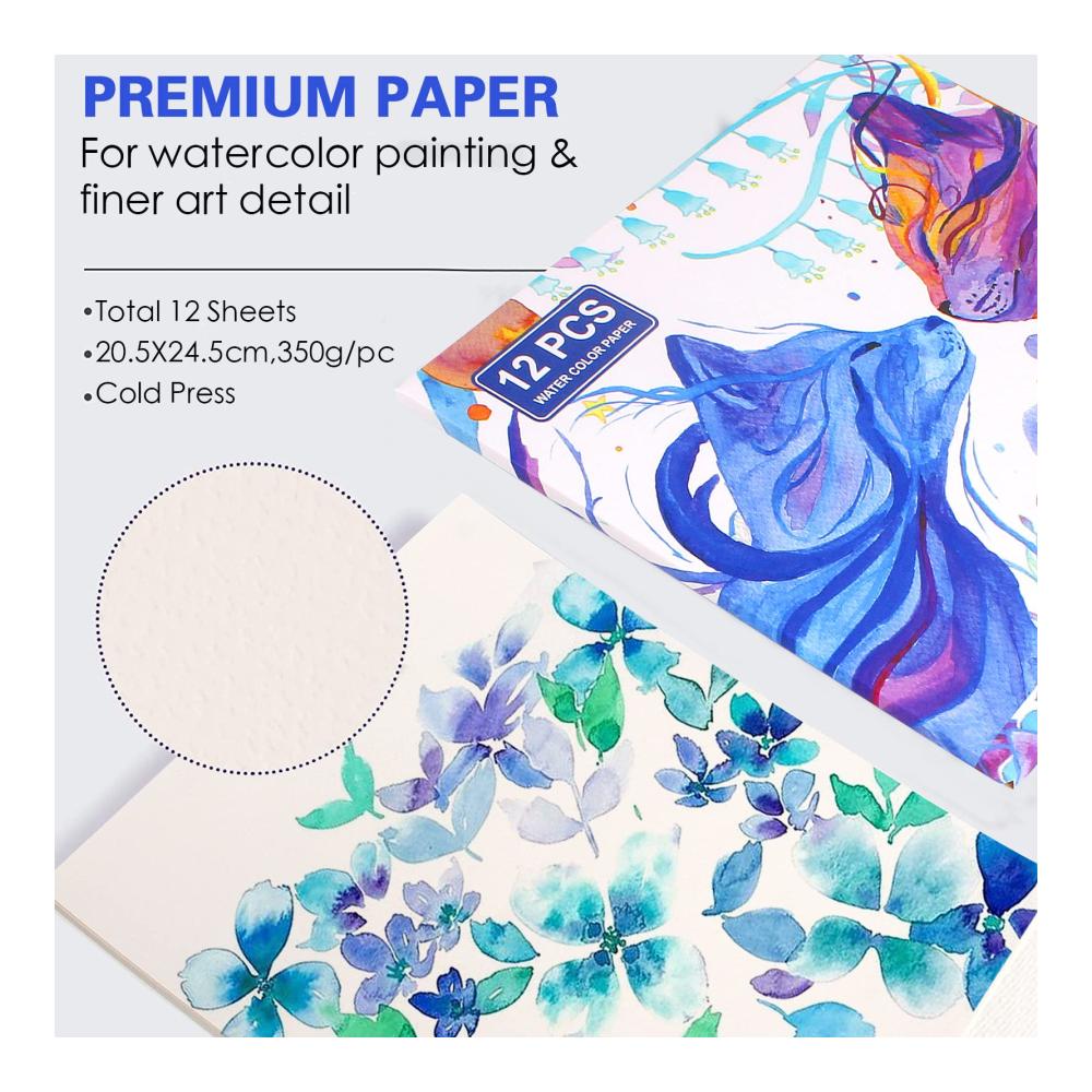 Entfalten Sie Ihre Kreativität 120 Aquarellfarben Set mit Metallic & fluoreszierenden Tönen im Aquarellkasten – Perfektes Aquarell Set für Einsteiger und Künstler. Hochwertige Wasserfarben für lebendige Meisterwerke