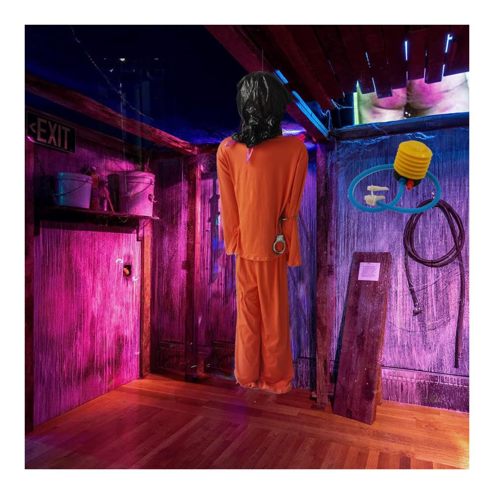 Partyfotoautomat Zubehör Gruselige Halloween Dekorationen - Aufblasbare Tote Körper mit Handschellen - Spukhaus-Dekor Requisit für Indoor & Outdoor