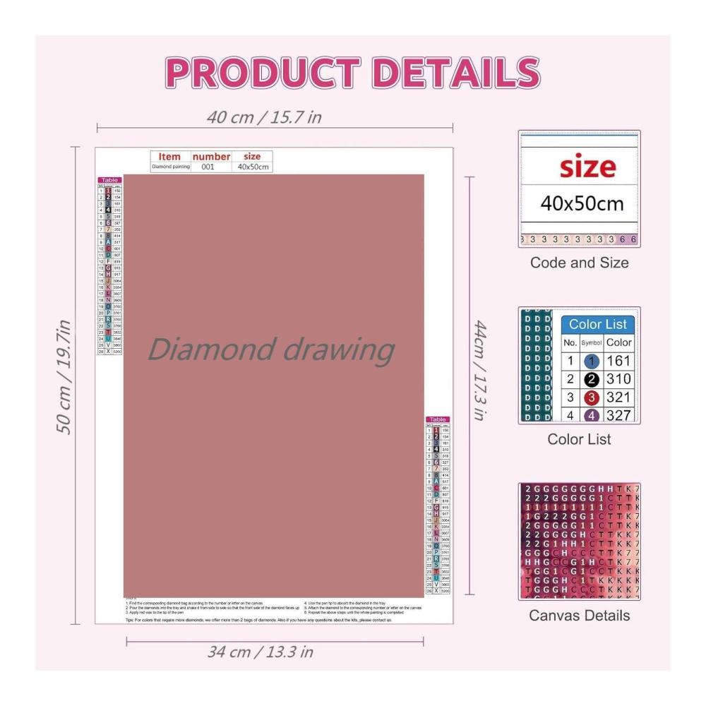 Entfachen Sie Ihre Kreativität mit unserem exquisiten Malset 5D Diamond Painting für Erwachsene - Lilie DIY Diamond Painting Kit für beeindruckende Wanddekorationen - Malen nach Zahlen leicht gemacht - Inklusive allem was Sie brauchen - 40x50cm (Rahmenlos) - Ein perfektes Geschenk