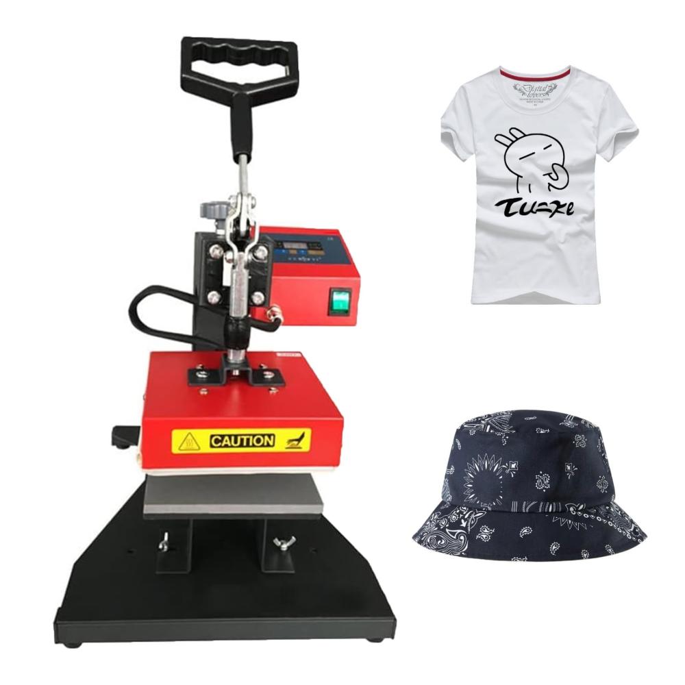 Hochwertige 5 9X5 9 Druckpresse | Sublimationshitze | T-Shirt-Druckmaschine | Tisch-Wegschwenk-Transferpresse für T-Shirts Kissenbezüge Stoffe Keramik Metalle | Perfekt für Heim und Gewerbe