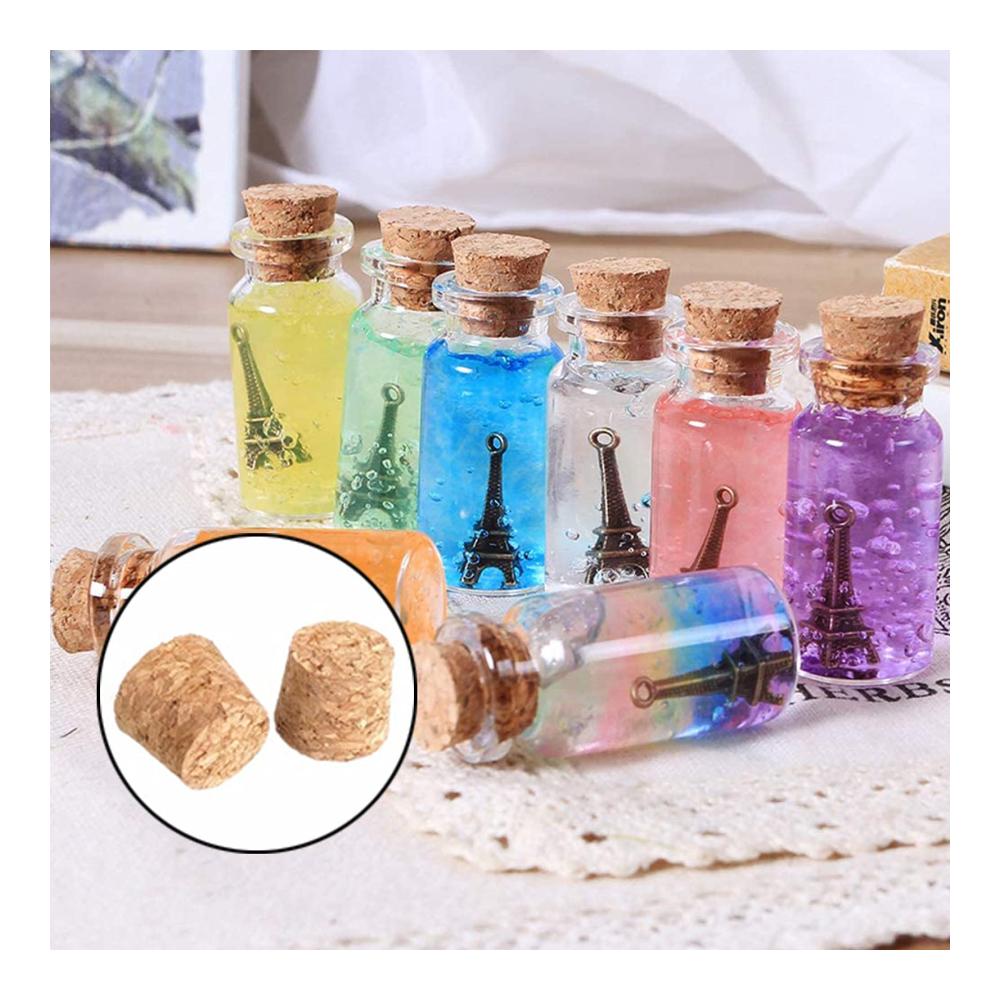 30er Set Korkglas Flaschen Mini Glasbehälter & Töpfe für DIY Ornamente Hochzeitsdeko & Muster | Ideal für Bastelmaterial