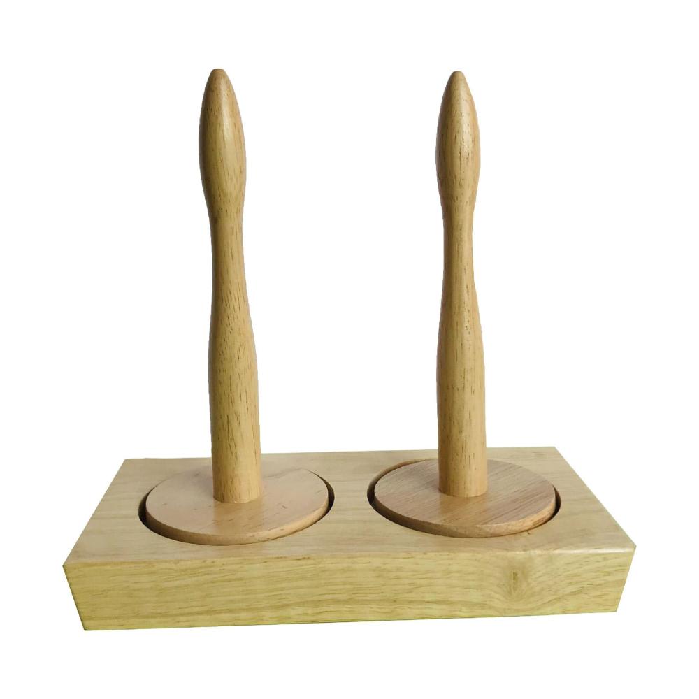 Nähzubehör Holzgarn-Aufbewahrungsstab mit Stickgarnspule und Häkelnadel für DIY Handwerk | Praktisches Webwerkzeug für Pullover Schals & Wandtepp