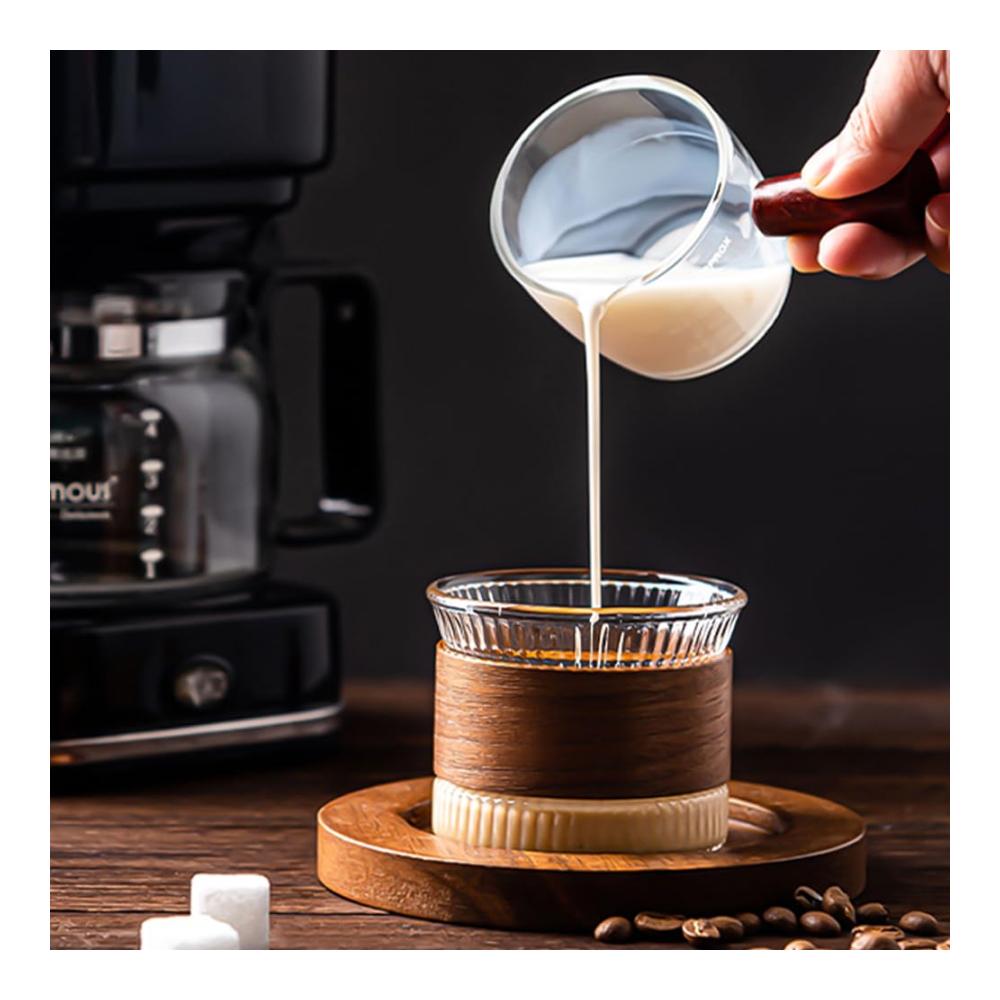 Entdecken Sie den Genuss 6er Set Elegante 75ml Schnapsgläser - Perfekt geformt für Espresso mit V-förmigem Ausguss und Griff. Ideal für Milch Kaffee und Cappuccino. Premium-Qualität von BCnmviku
