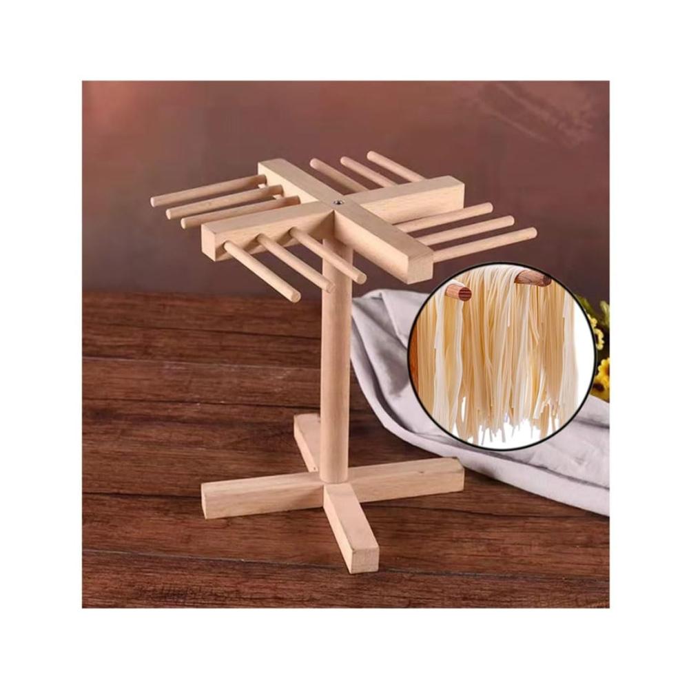 Nudeltrockner aus Holz - Platzsparendes Gestell für 500 g frische Pasta - Küchenzubehör für die einfache Lagerung von hausgemachten Nudeln