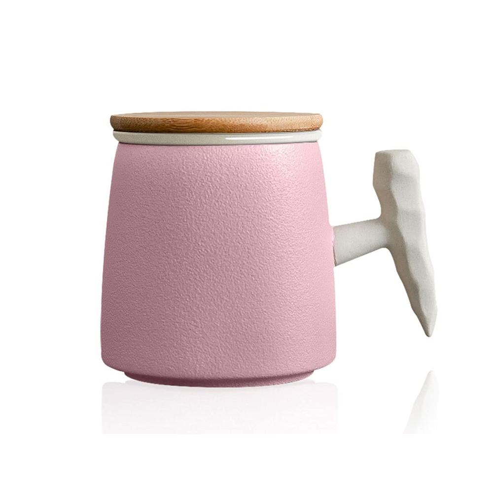 Entdecken Sie stilvolle Tassen- & Untertassensets Keramik-Kaffeetasse Bürobecher Retro-Design Holzgriff mit Deckel - Perfekt für Zuhause Büro und mehr