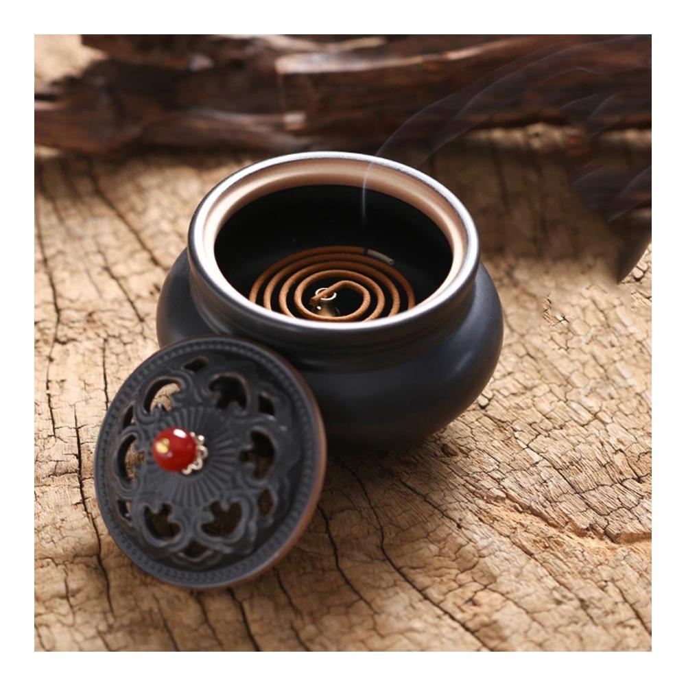 Entdecken Sie die Magie der Sinne Keramik Räucherstäbchenhalter Dreibeinig für Zuhause Büro & Tempel. Antiker Duft-Brenner für Aromatherapie. Stilvolles Räuchergefäß für eine harmonische Atmosphäre