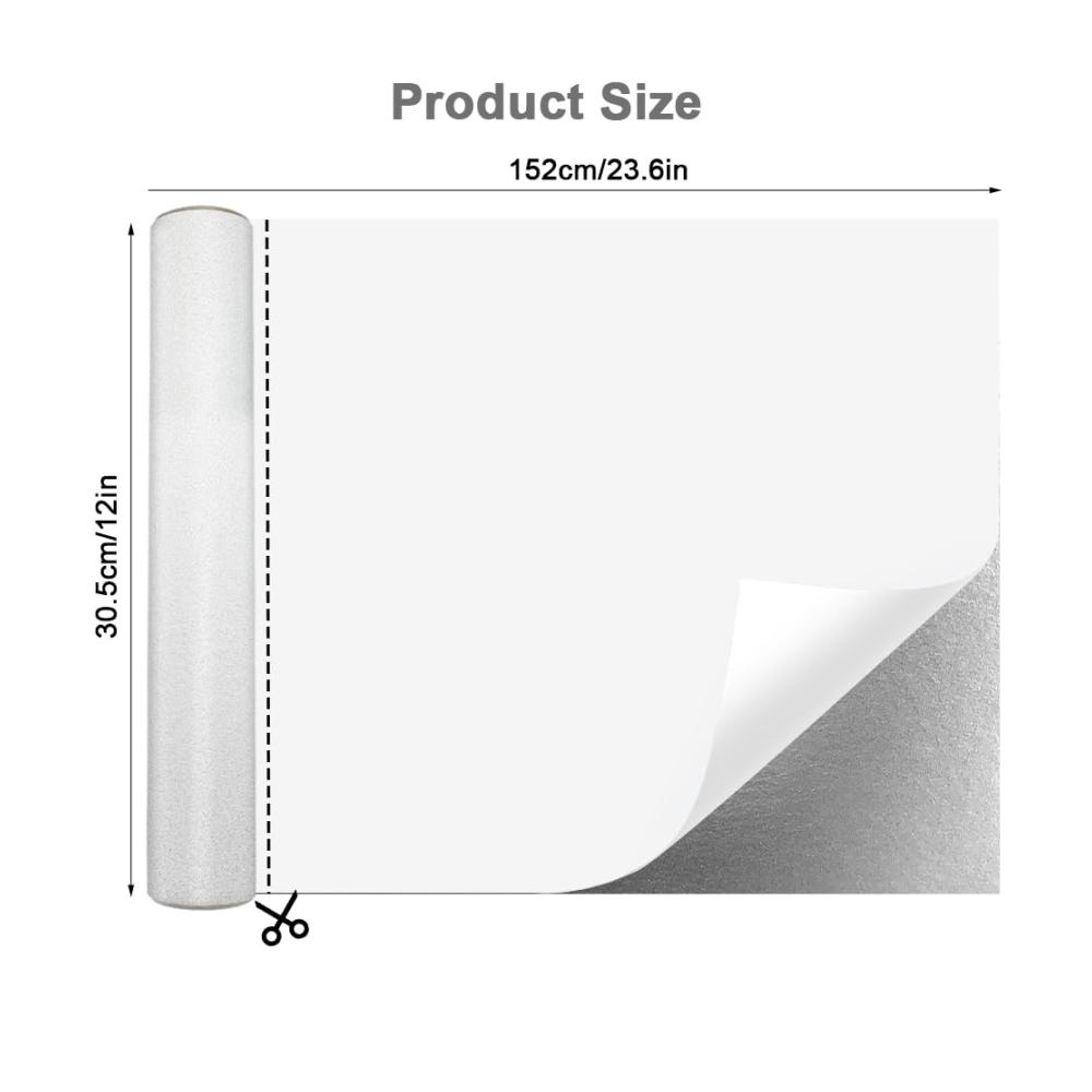 Glitzernde Silberfolie für DIY-Profis! Plotterfolie Textil Glitzer Silber für einzigartige Designs auf T-Shirts & mehr. Hochwertige Bügelfolie flexibel & einfach zu verwenden