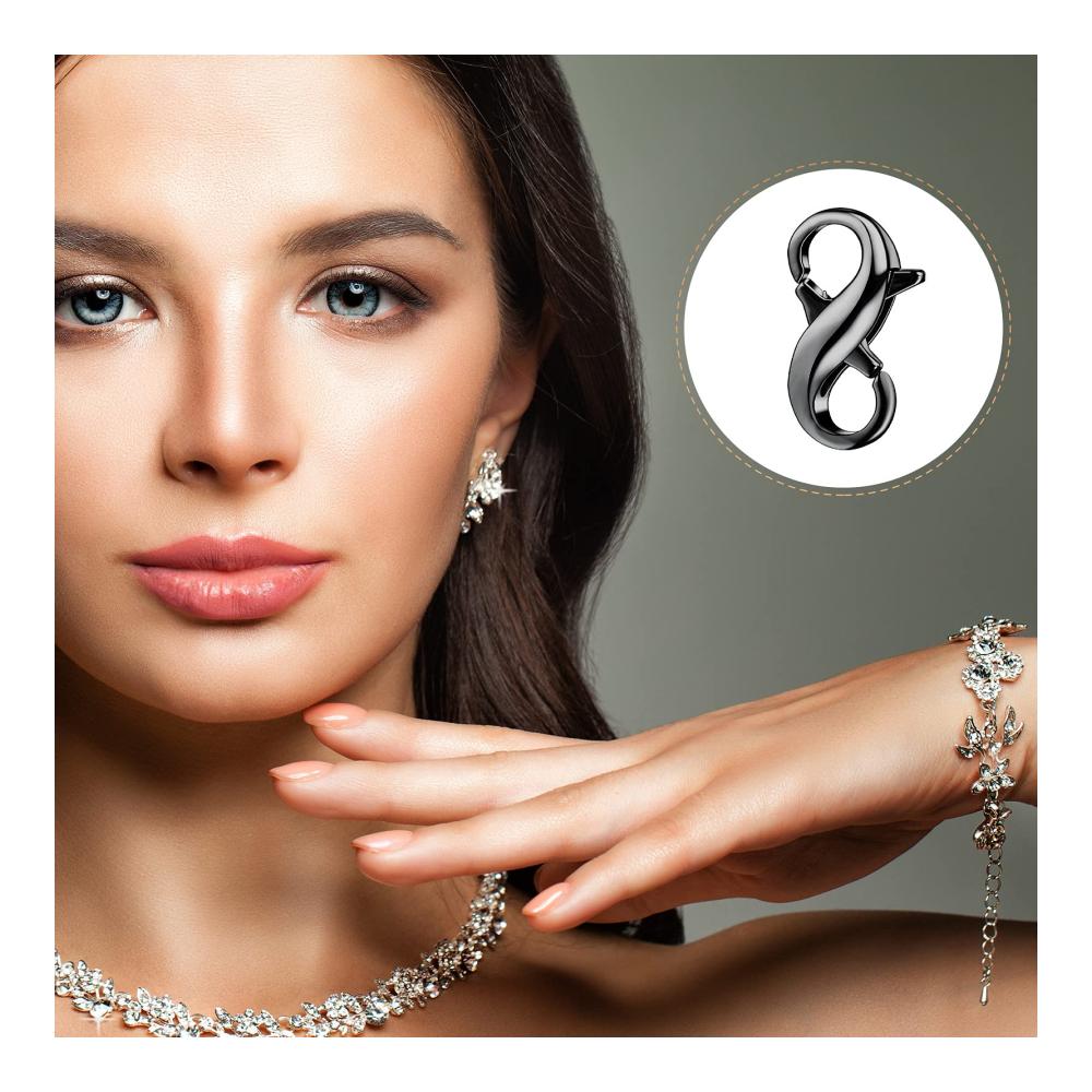Entdecken Sie die Vielfalt Premium 3er-Set Hummerverschlüsse für individuelle Schmuckkreationen - Doppelte Öffnung Schwarz 13x6mm - Ideale Verschlusslösung für Halsketten und Armbänder