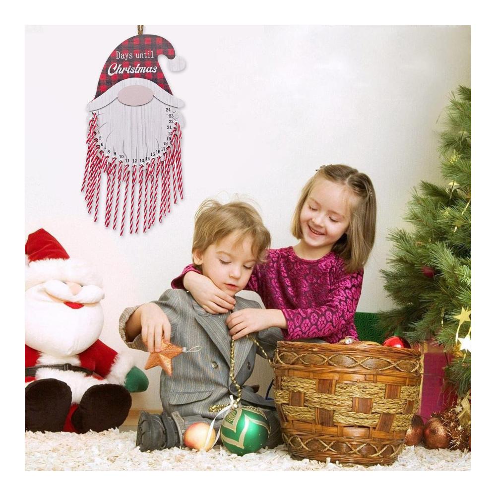 Adventskalender Weihnachtszauber 24 Tage Countdown mit süßen Überraschungen | Holzdesign für festliche Wanddekoration perfekt für Mädchen und Kinderzimmer