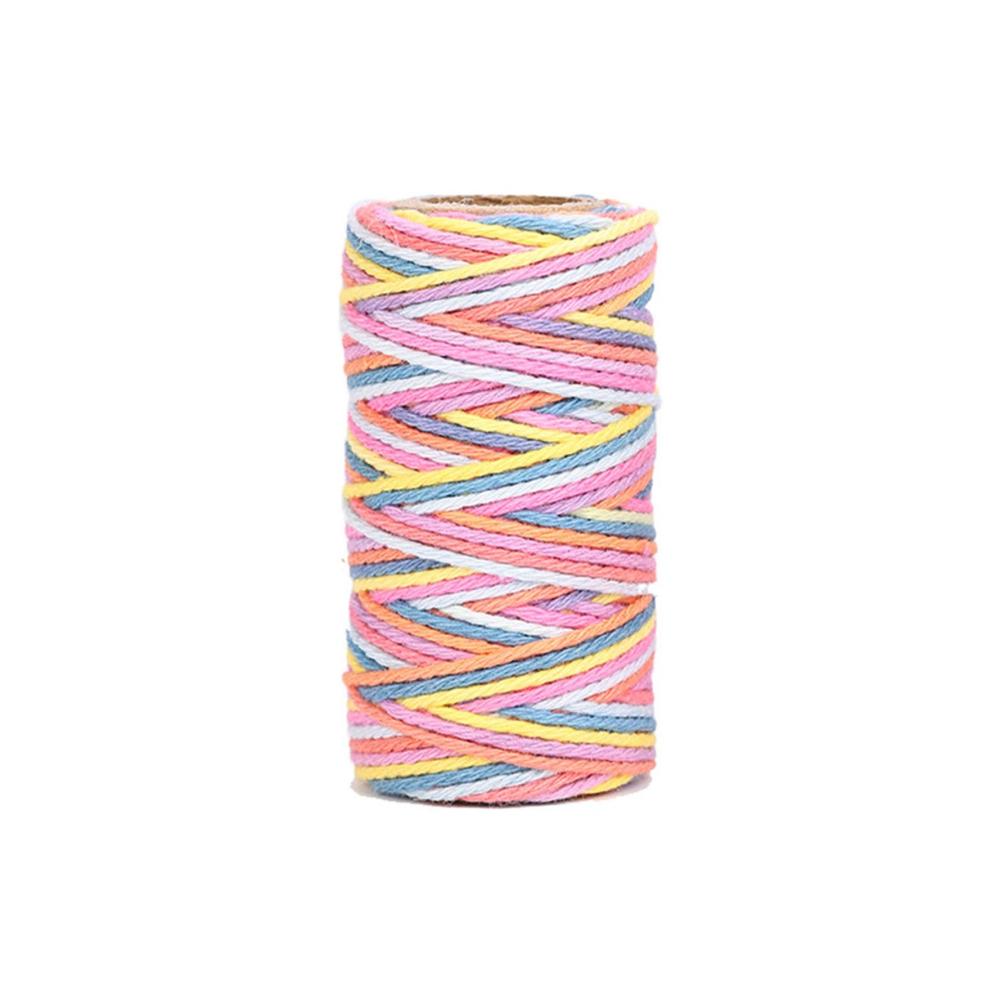 Kreative Näharbeiten beginnen hier! Bunte Baumwollschnur 1mm x 23 Yards für Wandteppiche Weihnachtsgeschenke & Hochzeitsdekorationen - Perfekt für Ihre handgefertigten Projekte
