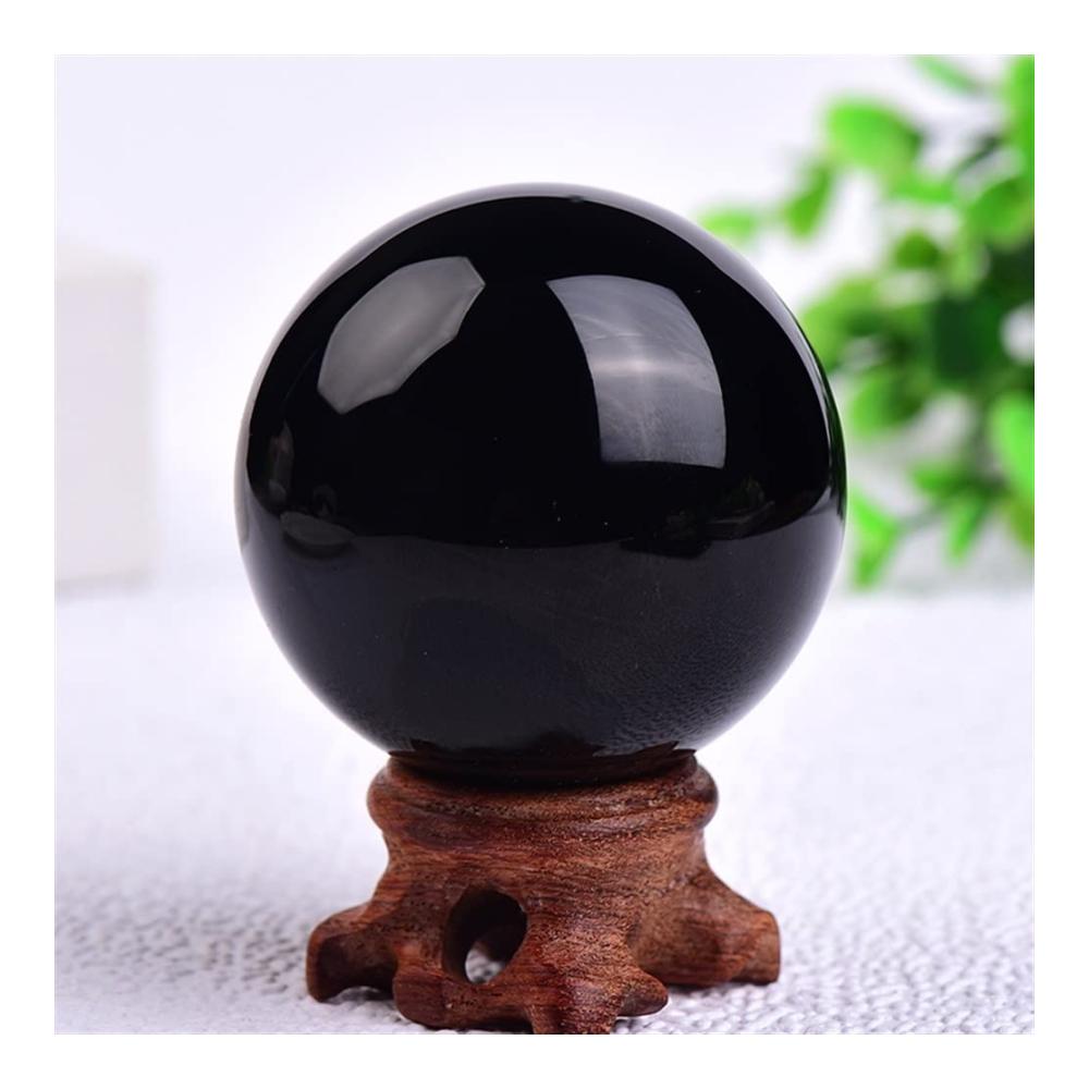 Stilvolles Wohnaccessoire Natürlich polierte Tigerauge-Edelsteinkugel für Zimmerbrunnen - Dekoratives Globus-Design - Perfektes Geschenk - QINTINYIN