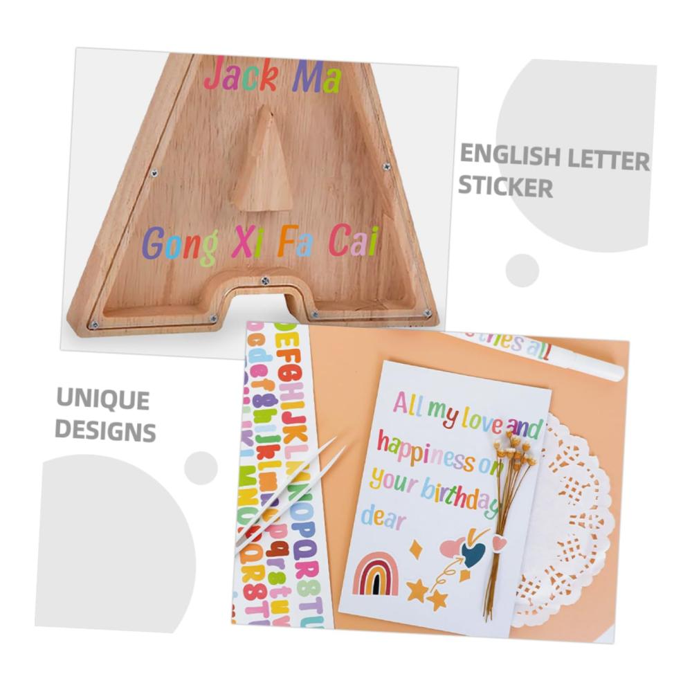 140 Stück Sticker Set - Alphabet Aufkleber für Wand Laptop & mehr - Dekorative Buchstabenaufkleber für Studenten & Büro - PVC Wandaufkleber für kreative Gestaltung - 10 Blätter inklusive