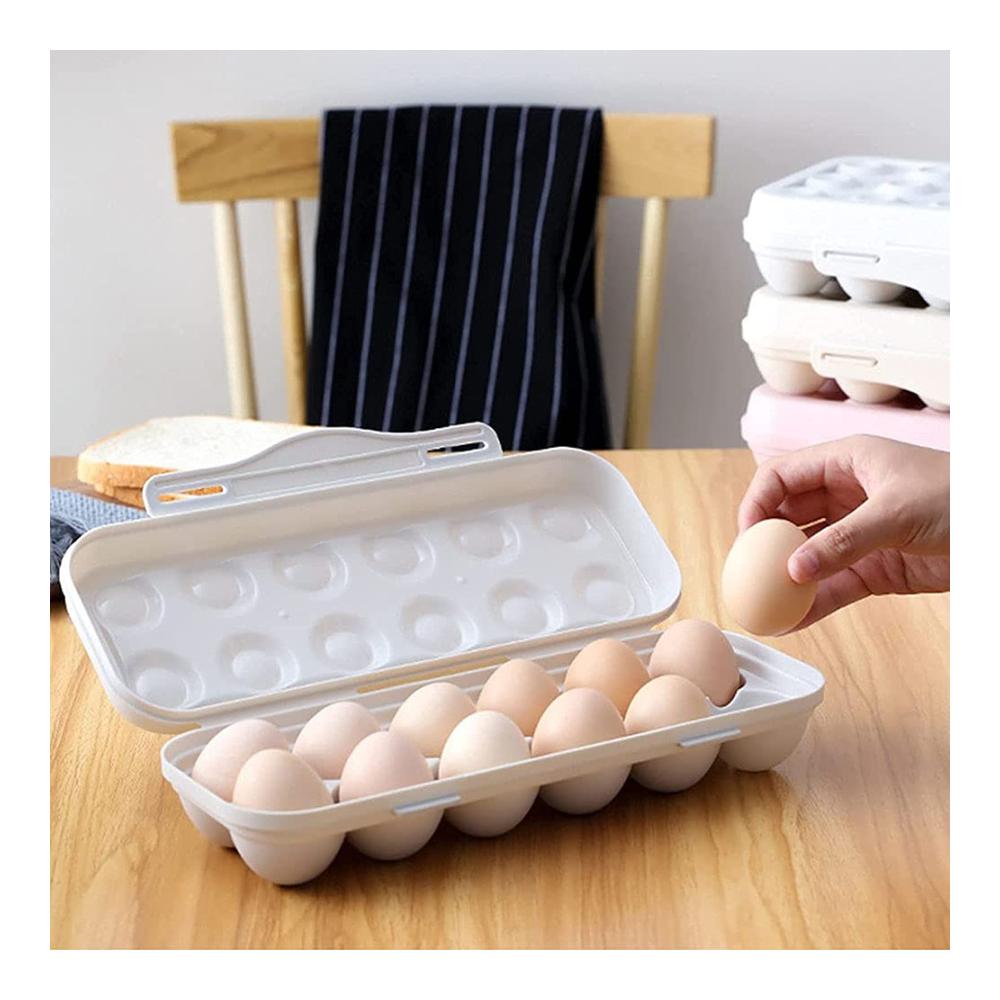 Organisieren Sie Ihre Eier mühelos! 2er-Pack Eieraufbewahrungsboxen - Kunststoff-Eierboxen mit Deckel für Küche und Restaurant. Wiederverwendbarer grauer Eierorganizer für eine ordentliche Aufbewahrung