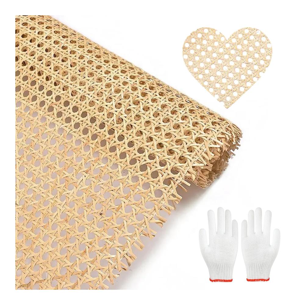 Hochwertige Rattan-Gurtbandrolle für DIY-Projekte | Schimmelfestes Flechtrohrgewebe für Stuhlreparaturen | 15m x 40cm Holzfarbe | Perfekt für Wiener Geflecht