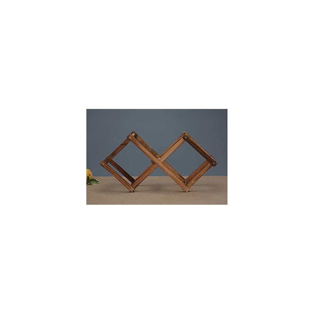 Entdecken Sie Eleganz Klappbares Weinregal aus Holz - Stilvoller Weinhalter für Ihre Sammlung - Platzsparendes Design für Haushalt und Präsentation - Holzweinlagerregal in faszinierender Farbvielfalt (3) - Ein Muss für Weinliebhaber! (1