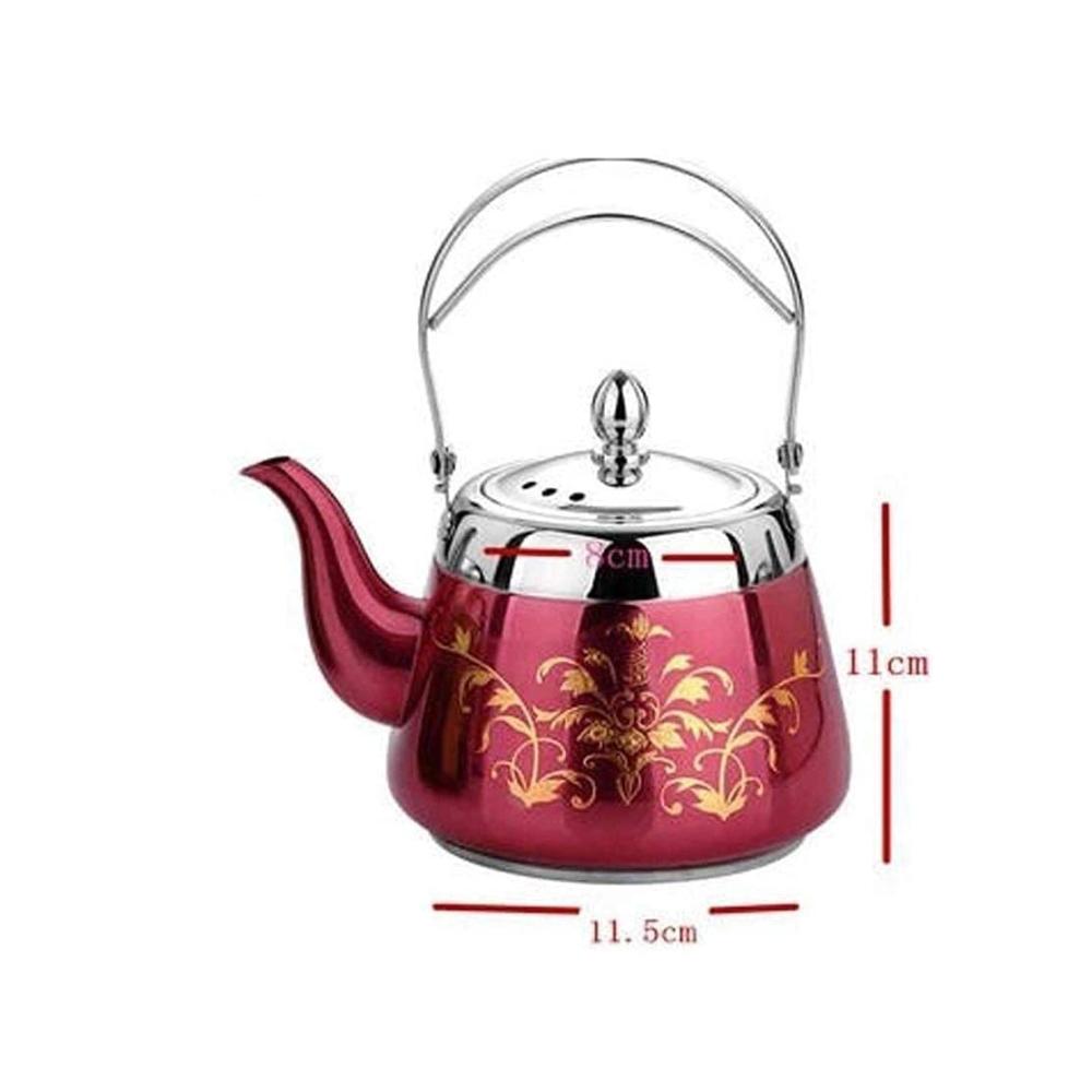 Edelstahl Teekanne mit Teesieb - Premium Wasserkocher für Herd & Tisch elegantes Design für perfekten Tee & Kaffee. Zeitlos stilvoll brühen