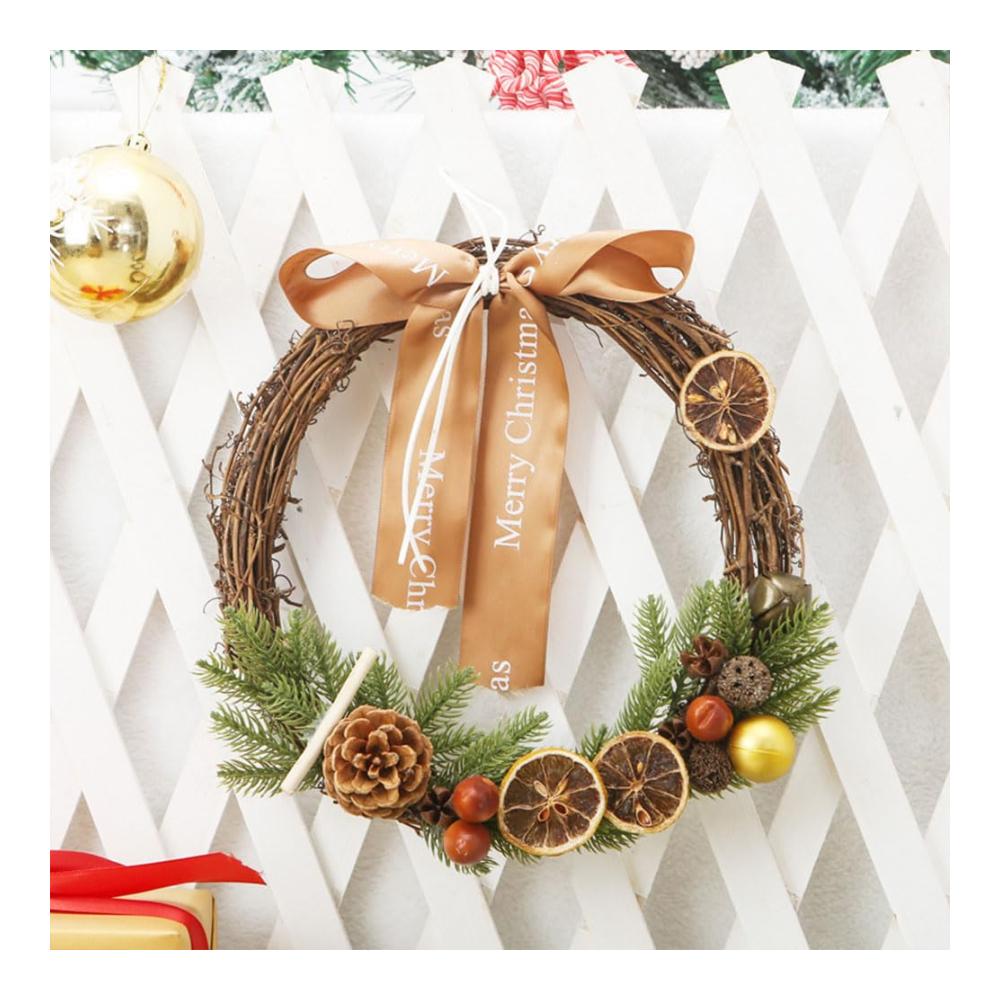 Entdecken Sie festliche Eleganz mit unseren realistischen PVC-Kränzen! Weihnachts-Wandbehang-Anhänger mit Ornamenten Schleife Beere Weihnachtsmann und Rentier. Künstlich gestaltet für Haustür Wand und Fenster. Verleihen Sie Ihrem Zuhause einen bezaubernden Charme! (F27