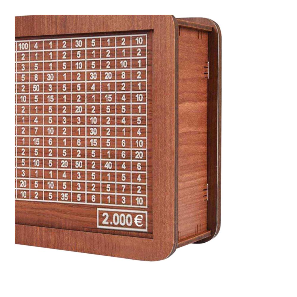 Entdecken Sie den Charme des Sparens Holz-Sparbüchse mit Zähler - Geldsparbox im Vintage-Stil kreativ und Retro für Zuhause. Dekorativ und neuartig perfektes Geschenk für Erwachsene und Kinder. Spar dein Geld stilvoll! Bis zu 2000 Euro Kapazität