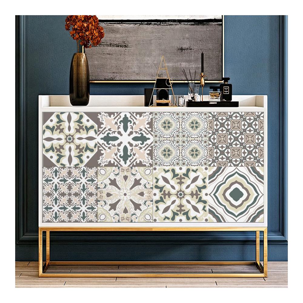 Premium Fliesenaufkleber Set – Selbstklebende Keramik Marmor Wandaufkleber für stilvolles Zuhause - Vintage Dekor in PVC wasserdicht – Ideale Küchen- und Badezimmer-Verzierung (48 Stück 10cm x 10cm