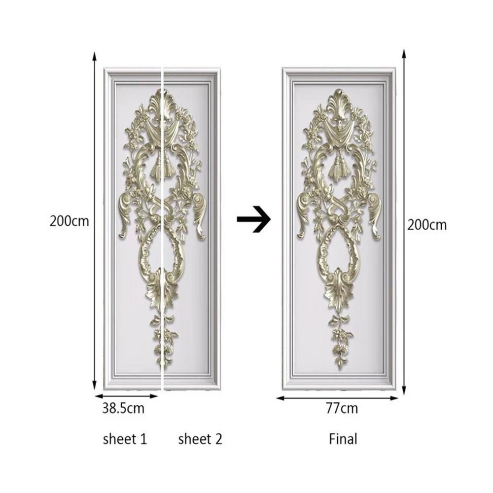 Erstaunliche Weiße Statue 3D Türaufkleber - DIY Selbstklebende Türtapete für Wohnzimmer und Schlafzimmer - Wasserdichtes PVC Türposter für beeindruckende Dekoration (77x200cm