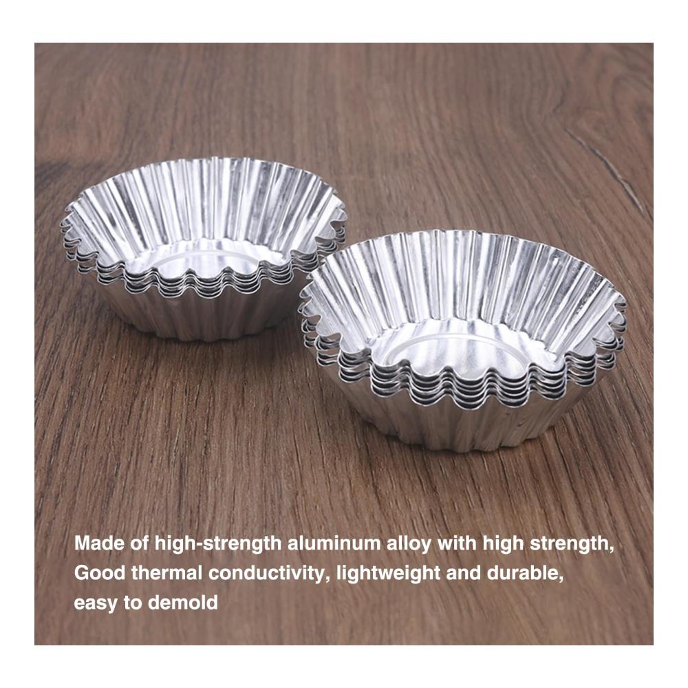 Backen Sie köstliche Leckereien mit Leichtigkeit! 25 Stück Muffinbackformen aus Antihaft-Aluminiumfolie für perfekte Tartelettes Törtchen und mehr! Ideal für kleine Kuchen Pudding und Kekse