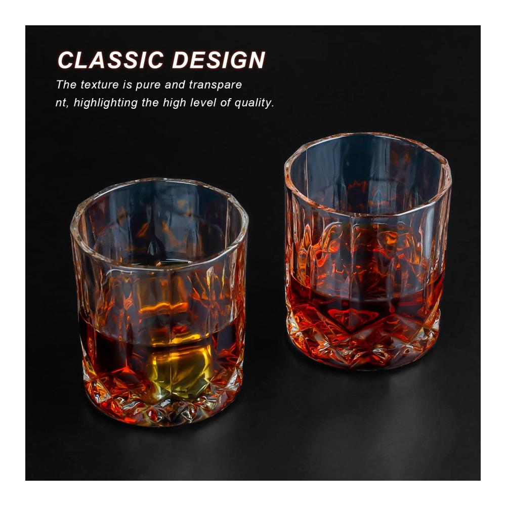 Whisky-Genuss pur Exklusives Set mit 2 Kristall-Whiskeygläsern (220 ml) und einem 750 ml Glas-Whiskydekanter mit Silikonstopfen – Ideal für vielfältige Whiskys und erlesene Weine. Entdecken Sie den perfekten Geschmack
