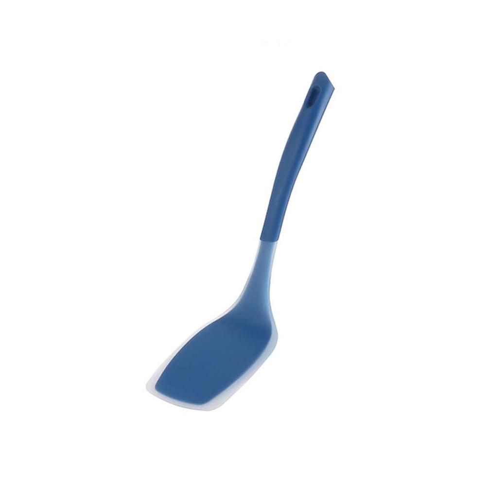 Entdecken Sie die Spitzenklasse! Küchenhelfer Basics Silikon Spoonula/Spatel - Hochtemperaturbeständig hygienisches Ein-Stück-Design - Antihaft-Gummi für müheloses Kochen und Backen (Blau) - Die ultimative Spachtel für Ihre Küche