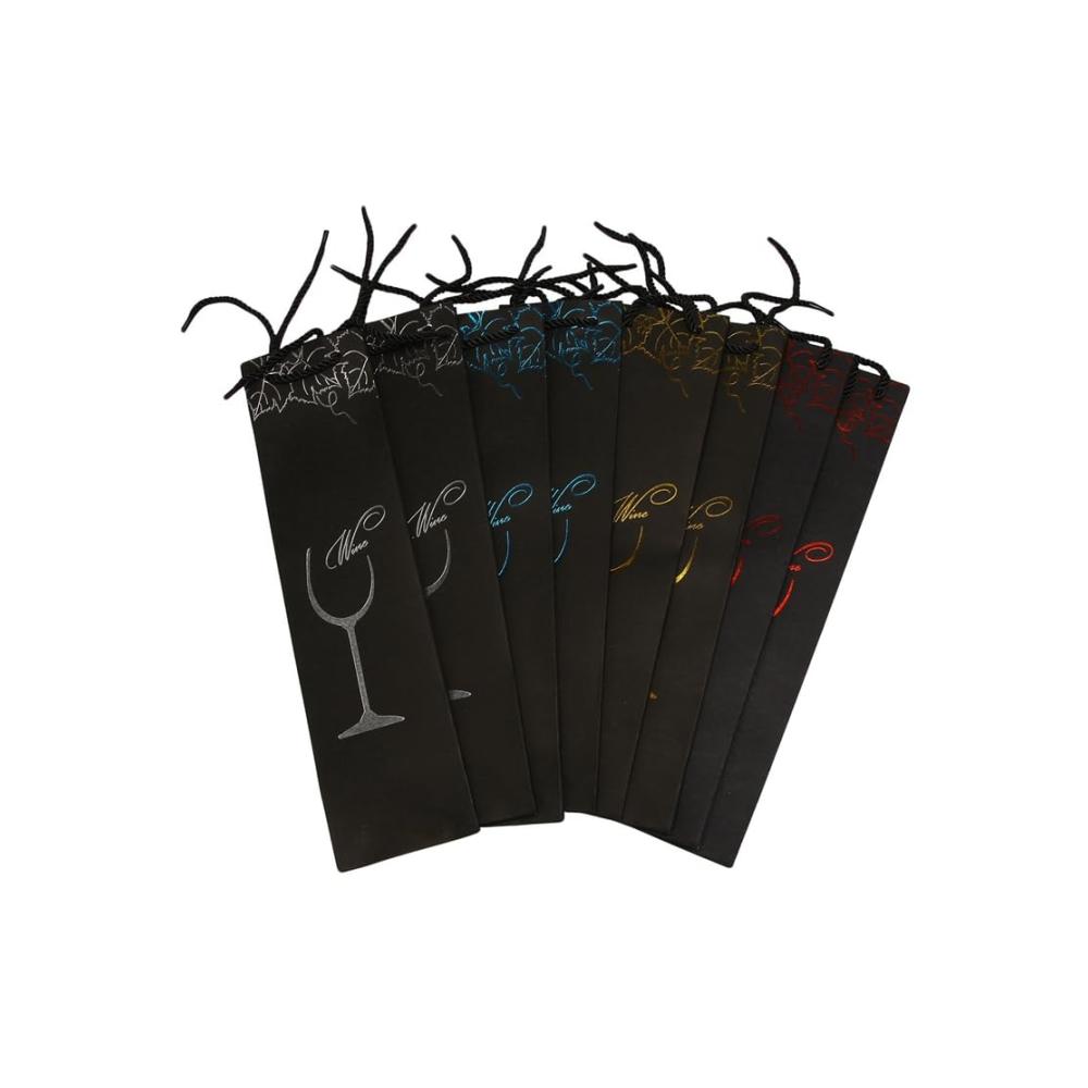 24 Stück Weintüten aus Kraftpapier - Organisieren Sie Ihre Flaschen mit Stil! Tragen Sie Ihre Lieblingsweine in roten Geschenktüten sicher und stilvoll. Ideal für Einzelflaschen