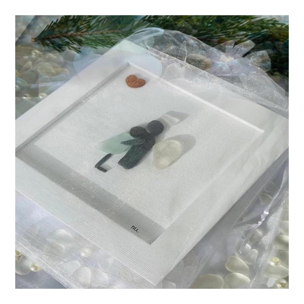 Hochwertige Kopfskulpturen aus Seeglas Einzigartige Trauergeschenke und Beileidserinnerungen - 2-teiliges Set für stilvolle Tisch- und Wanddekoration. Ideal für den Ausdruck von Mitgefühl und Erinnerungen an geliebte Menschen. Authentische Kunst für Trost und Liebe