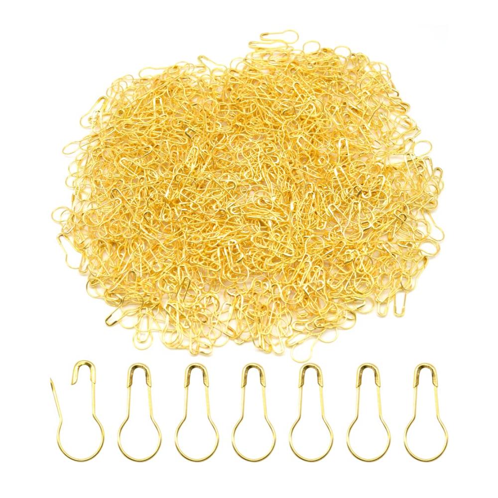 1000 Stück Sicherheitsnadeln Metallkürbisnadel 22mm Birnenförmige Snadeln Calabash Pin für Maschenmarkierer Stricken Nähzubehör(Gold/HL) – Premium-Qualität für präzises Handwerk und DIY-Projekte sicherer Halt für Strick- und Näharbeiten unverzichtbares Zub