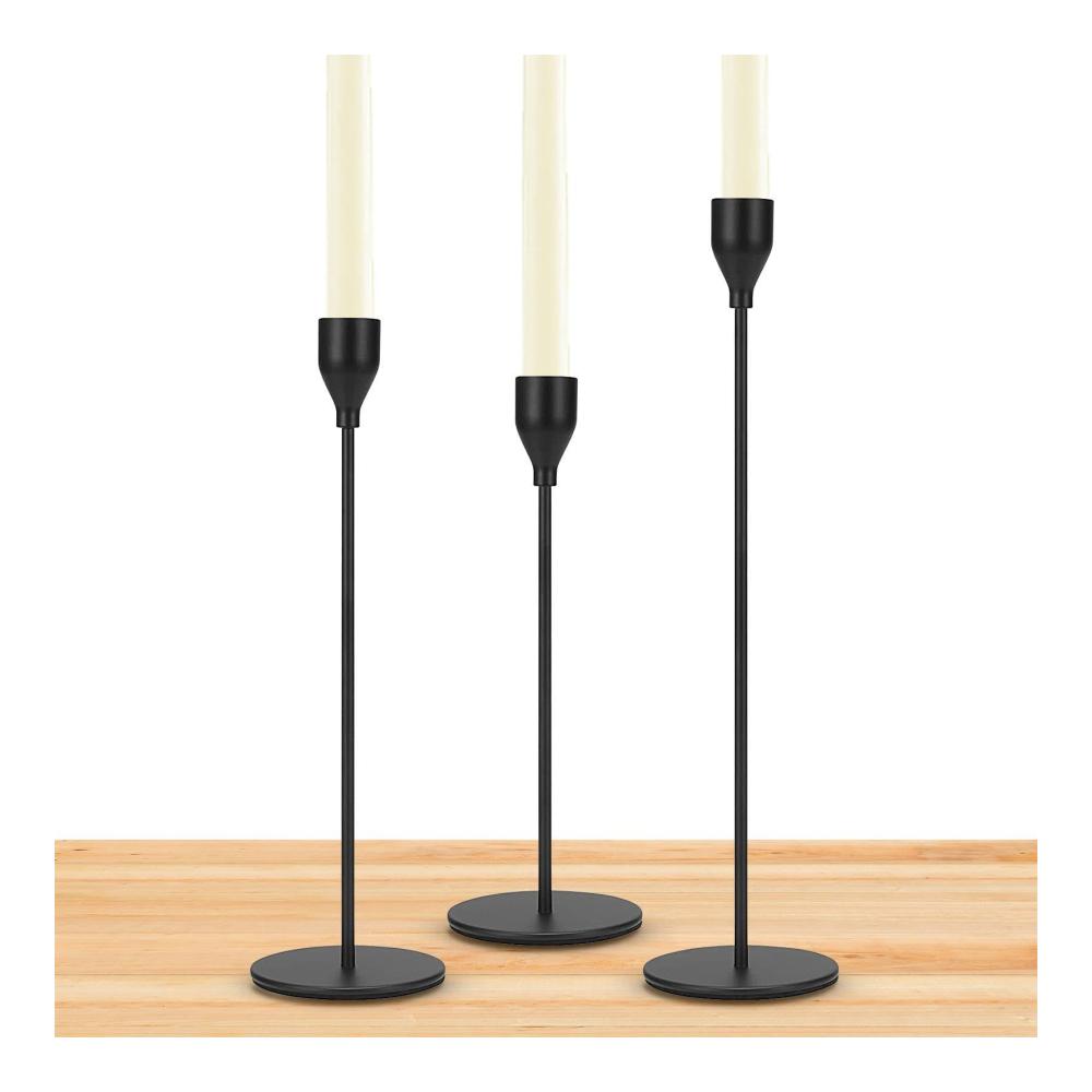 Elegantes Kerzenhalter-Set aus Edelstahl | Moderner Kerzenständer für Hochzeit Geburtstag und Party | Dekorativer Kerzenständer für Bankett und Bar | Exklusives Design für stilvolle Atmosphäre