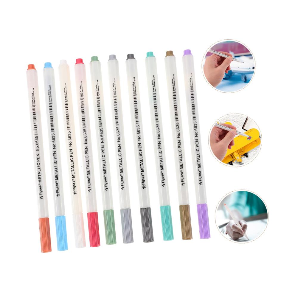 Entdecken Sie Kreativität mit 10 Reifen Handkonto Zeichnung Lackmarkern - Fotoalbum Kunststofffarbe & Ölbasis Perfekt für Künstler und Hobbybastler - Marker & Filzstifte Set für lebendige Kunstwerke und präzise Details