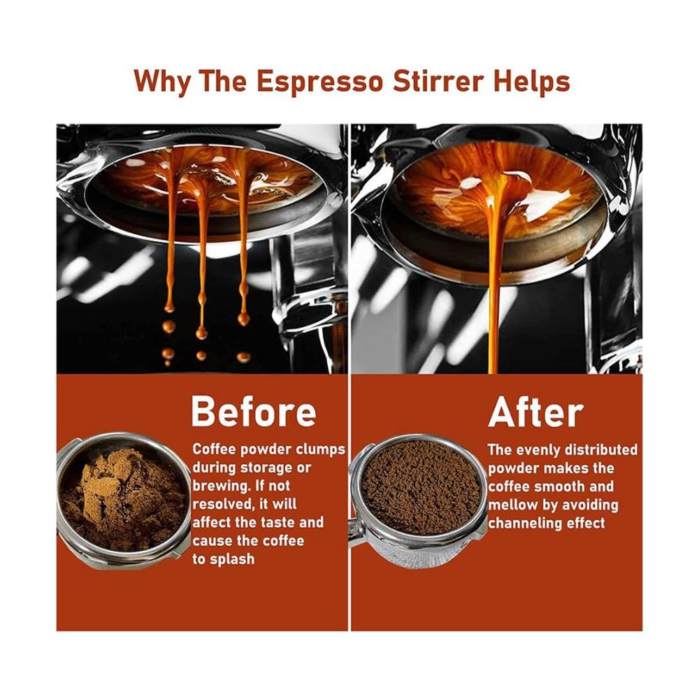 „Präzisionsgefertigter 53 mm 304 Edelstahl-Doppelkopf-Tamper optimiert für perfekte Espresso-Extraktionen - perfekt abgewinkeltes und glattes Basisdesign für maximale K