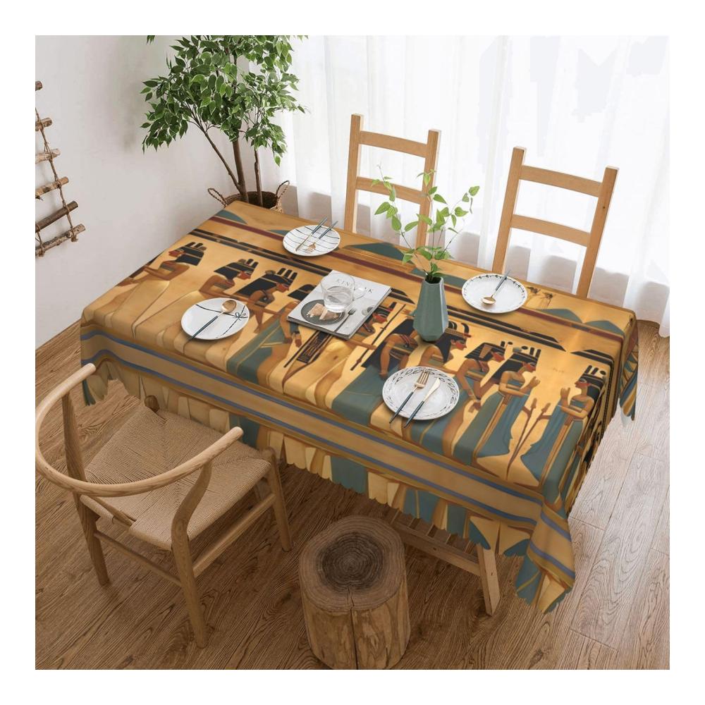 Elegante Tischdecke mit ägyptischem Motiv | Hochwertige Küchentextilien für stilvolle Tischarrangements | Ideal für exquisite Speiseerlebnisse und Partydekor
