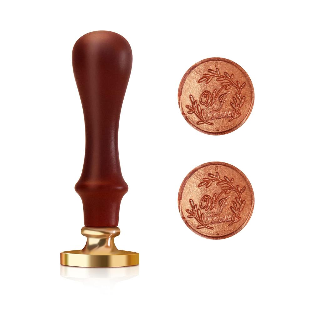 Haftwachs Wachssiegel Stempel Blumen Personalisiert Siegelstempel Buchstaben Messing Briefmarke Und Rosenholz Holzgriff PräGestempel Mit Ihren Eigenen Namen Logo Zur Hochzeit/Diy Wax Seal Kit für Hochzeit Einladungen und Dekorationen mit Rosenholzgriff und individuellem Namen und Logo. Perfekt für DIY-Projekte und Geschenkideen