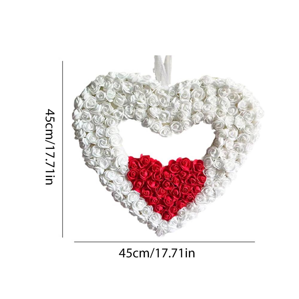 Entdecken Sie die Liebe Valentinstags-Türkranz mit herzförmigem Design für Ihre Haustür - Frühlings-Rosenkranz und Rosenkranz-Swag die perfekte Valentinsdekoration. Verschönern Sie Ihre Haustür mit diesem einzigartigen Valentinstagskranz - ein Blumenkranz für Wand und Fenster. Bringen Sie romantische Stimmung in Ihr Zuhause