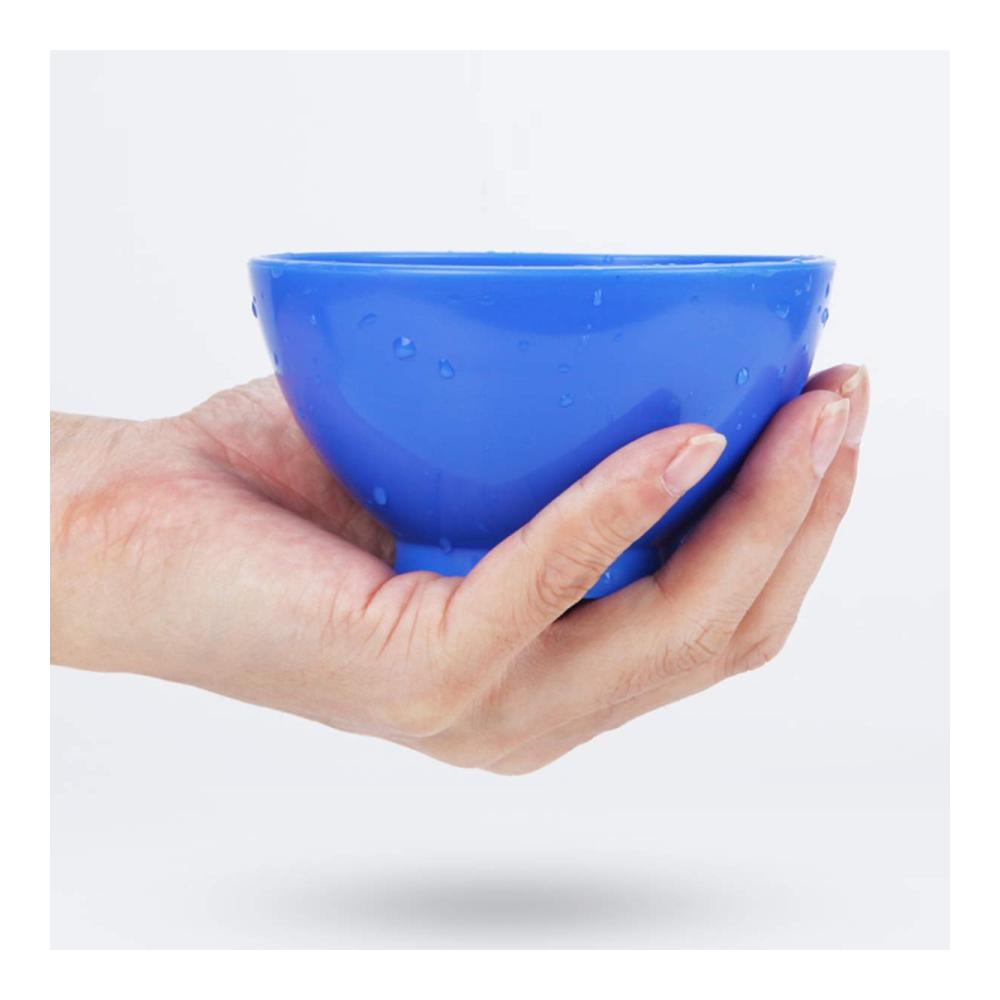 Premium Silikon Rührschüssel Set - 4er Pack Flexibles Zubehör für Küche und Backen - Verschiedene Größen in Blau - Hochwertige Alginat-Schalen inklusive