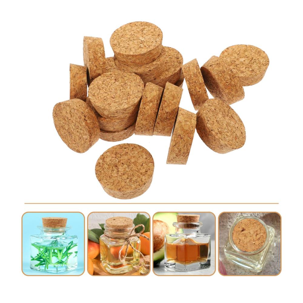 Premium Korken-Set 20 Konische Holz-Korkstopfen für Weinbereitung & Handwerk – Ideal für Einmachgläser Karaffen & mehr